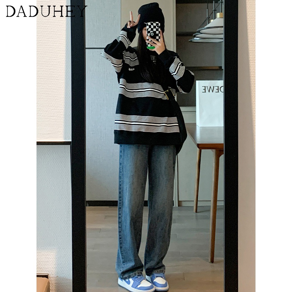 Ảnh Quần denim ống rộng lưng cao phối thắt lưng phong cách Hàn Quốc thời trang cho nữ 3