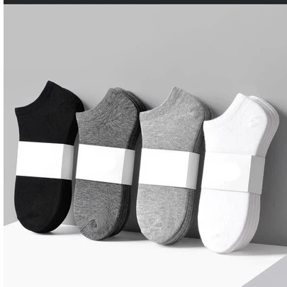 Vớ Cổ Ngắn Unisex 4 Màu Cơ Bản Tất Cho Cả Nam Nữ Êm Chân Thoáng Mát Cotton Co Giãn Thấm Hút Mồ Hôi
