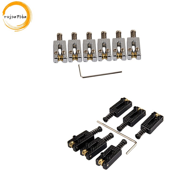6 Con Lăn Cầu Tremolo Yên Có Cờ Lê Cho Fender Strat Tele Đàn Guitar Điện Màu Chrome