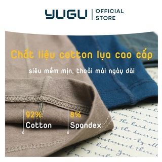 Quần lót nam boxer cotton lụa cao cấp JACKIES M03 -YUGU- 1 chiếc quần sịp đùi nam vải mỏng mềm mịn thoáng, che tên
