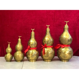Hồ Lô Bát Quai Bằng Đồng Các Cỡ Vật Phẩm phong thủy