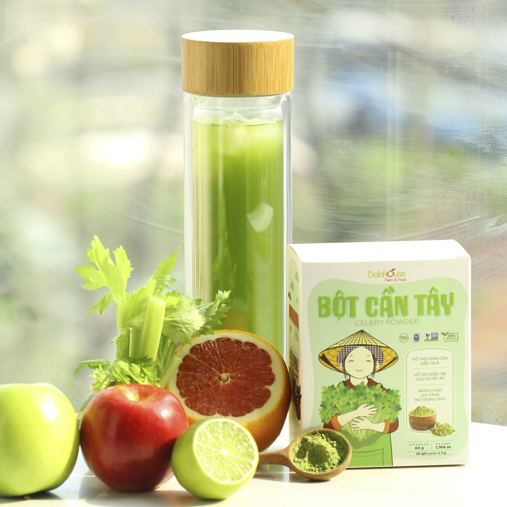 Ảnh Bột cần tây nguyên chất Dalahouse hỗ trợ giảm cân, cao huyết áp hiệu quả hộp 120gr 2