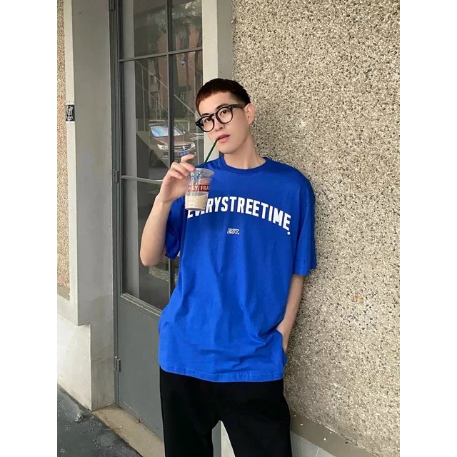 Áo thun Stee Cổ tròn EVERYSTREETIME Localbrand ICVCVNI  Unisex Menwear