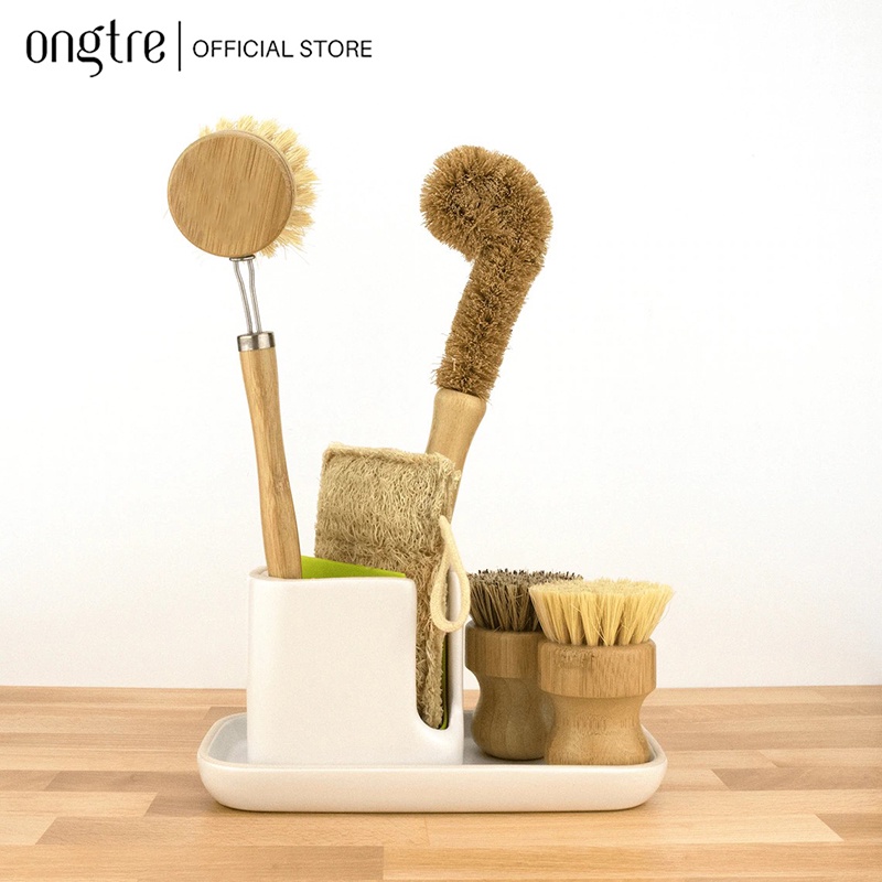 Eco Brush Set ONGTRE, Bộ Cọ Rửa Nhà Bếp, Cọ Tre, Cọ Xơ Dừa, Bàn Chải Vệ Sinh Đa Năng