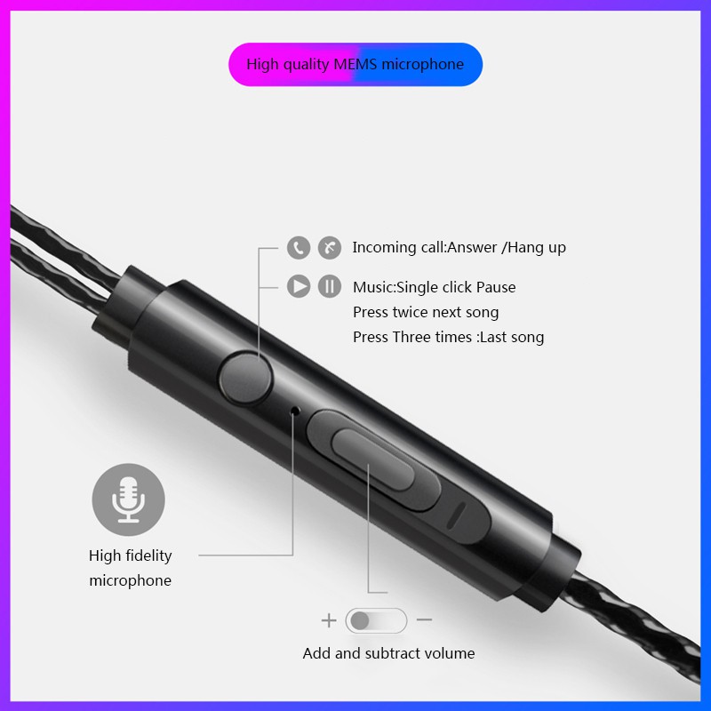 Ảnh Tai nghe nhét tai EVEBOT Hifi có dây chống tiếng ồn chất lượng cao chuyên dụng 3