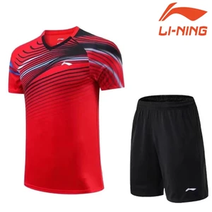 Li Ning Áo Đồng Phục Thể Thao Cầu Lông Bóng Chuyền Đội Tuyển Đánh Cầu Lông Mùa Hè Thoáng Khí Nhanh Khô Cho Nam Và Nữ