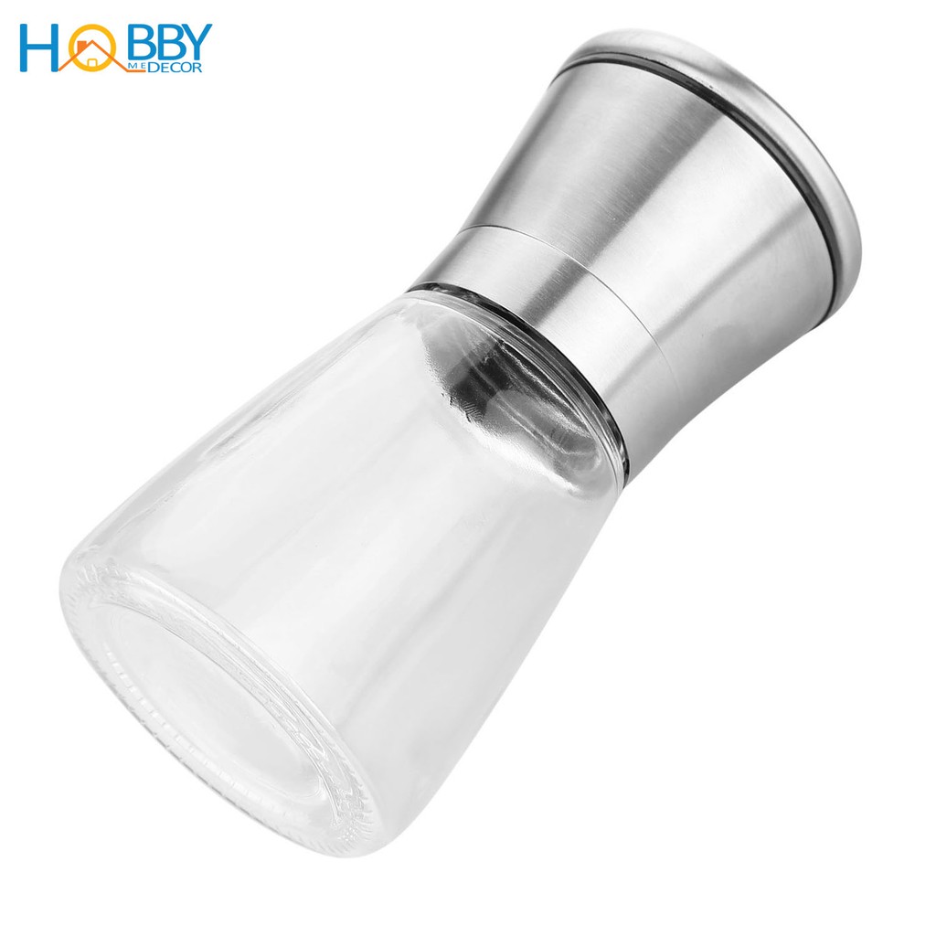 Ảnh Lọ xay tiêu cầm tay Hobby Home Decor XT bình thủy tinh nắp viền inox 304 tiện dụng - 2 loại tùy chọn 1