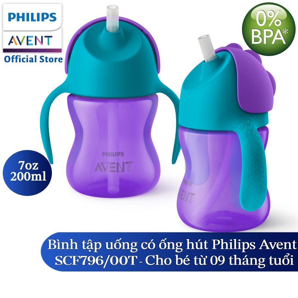 Ảnh Philips Avent bình tập uống có ống hút 200ml bé từ 9 tháng SCF796/00 2