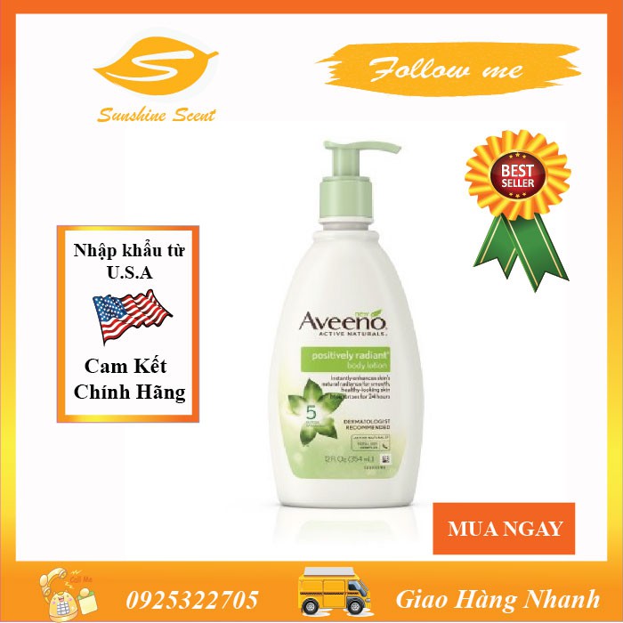 SỮA DƯỠNG THỂ AVEENO POSITIVELY RADIANT BODY LOTION 354ML Shopee Việt Nam