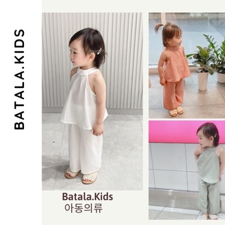 Set yếm Trung thu bé gái BATALA KIDS, set yếm kiểu bé gái thiết kế phong cách đi biển đi chơi cho bé từ 10-22kg YEMBT01