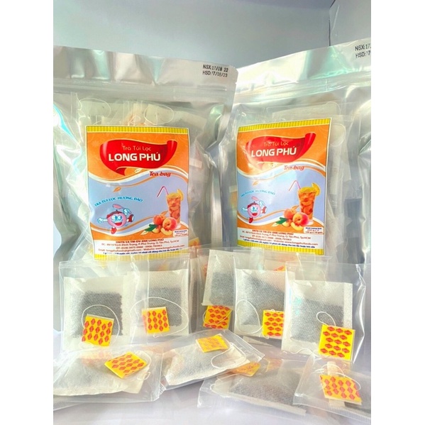 Set Trà Đào Túi Lọc LONG PHÚ 50 gói - Pha Tiện Lợi, Dễ Sử Dụng