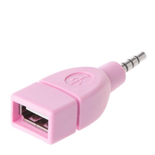 Charmantcc1 Bộ Chuyển Đổi USB 2 0 Nữ Sang 3 5 Mm Nam AUX Cắm Xe Ô Tô Jack