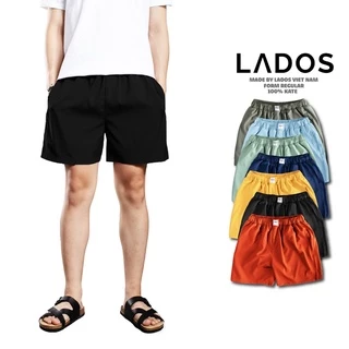 Quần đùi kate mặc nhà có túi cho nam LADOS - 44071 - chất liệu co giãn, mềm mại