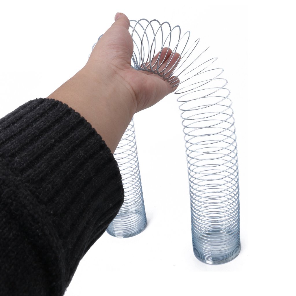 Rainbow Circle Classic Toy Early Educational Colorful Magic Folding Slinky Toys Metal Power Spring