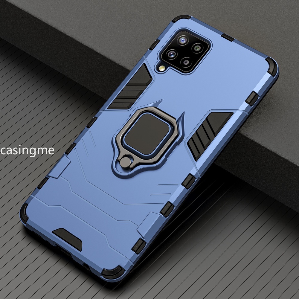 Ốp Điện Thoại Kiểu Giáp Chống Sốc Kèm Giá Đỡ Nhẫn Cho Samsung Galaxy M33 M53 M23 M52 M12 M62 M51 M21 M31 F62 M 33 23 53 4G 5G