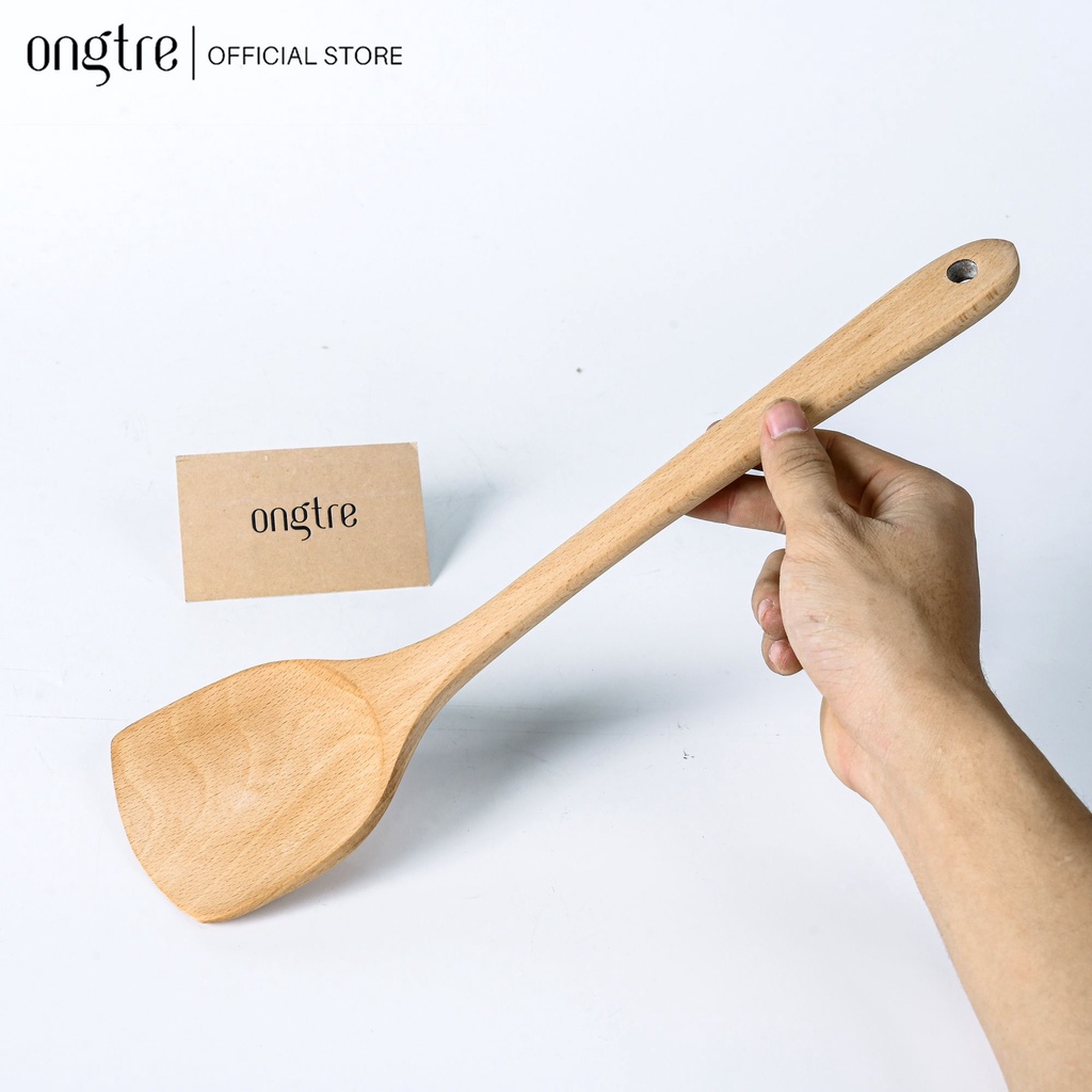 Bộ Dụng Cụ Nhà Bếp Gỗ ONGTRE - Muôi Gỗ, Muỗng Gỗ, Vá Gỗ Sồi & Tre Tự Nhiên Cao Cấp, An Toàn Cho Chảo Chống Dính