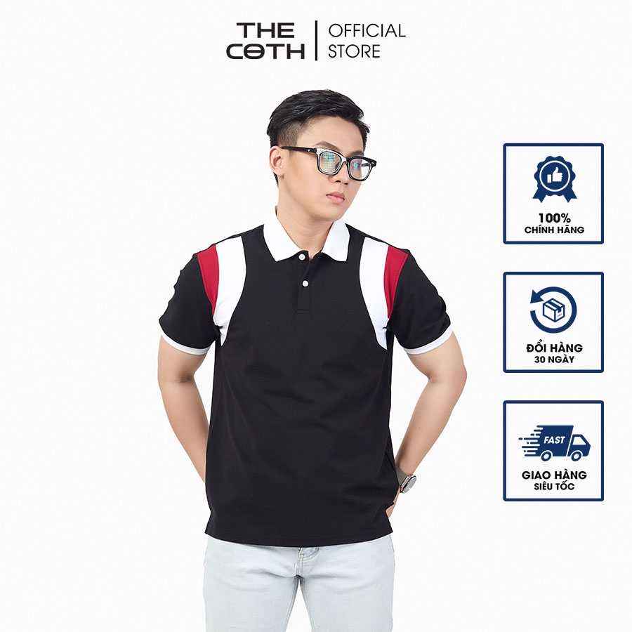 Áo Polo Nam Hàng Hiệu Chất Cotton cao cấp mát mẻ, thiết kế phối màu cực đẹp Thương hiệu THE COTH PL1M1024