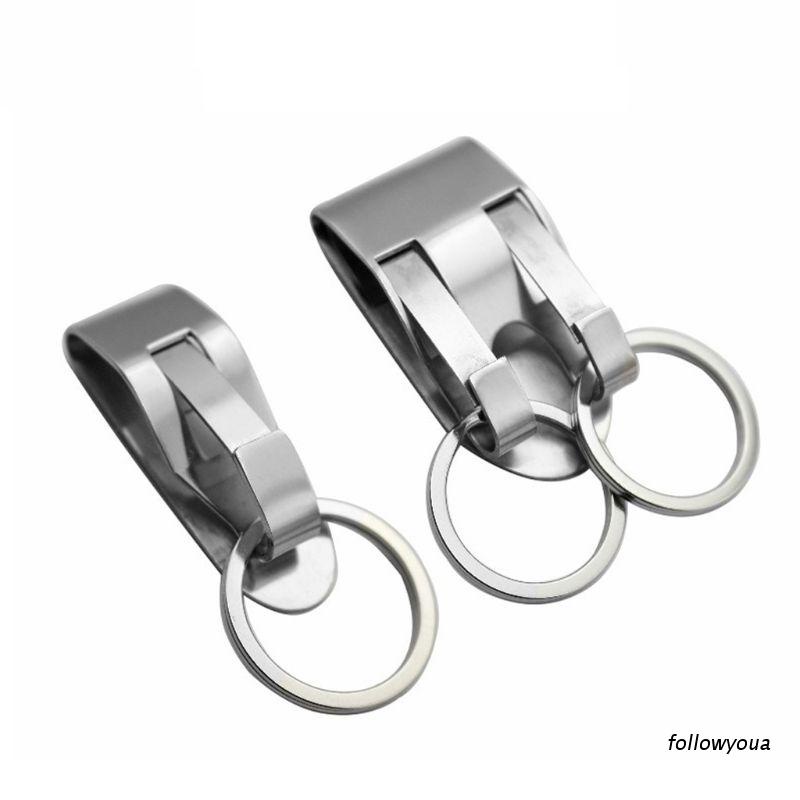 Móc khóa đỡ treo dây thắt lưng 2 đầu bằng thép không gỉ có thể tháo rời