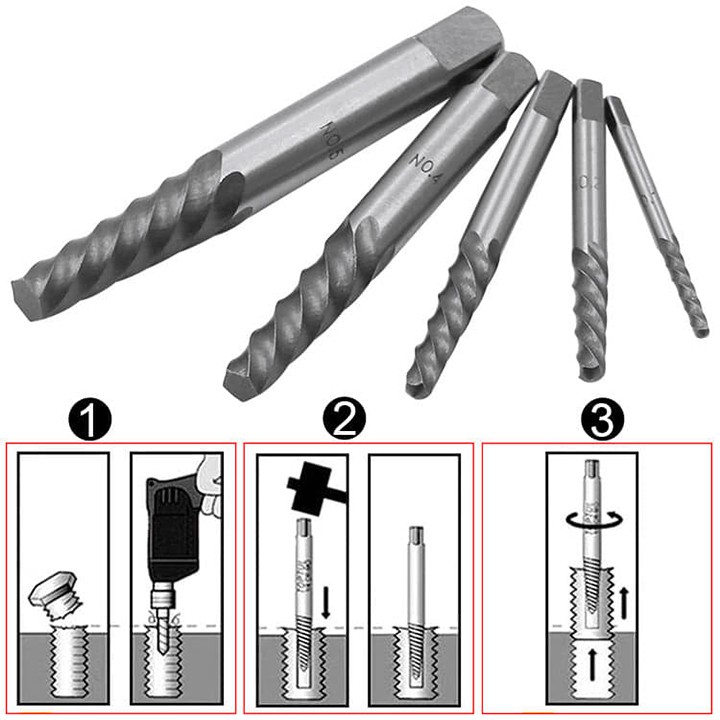 bộ tháo vít toét đầu 10pcs ❤️FREESHIP❤️ tháo ốc gãy - dụng cụ lấy ốc gãy