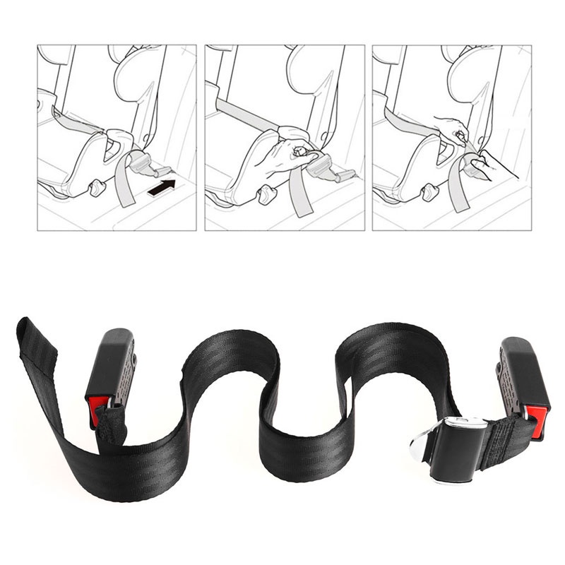 Redbaiaa1 Xe An Toàn Cho Trẻ Em Cho Ghế Isofix Cho Chốt Giao Diện Mềm Sửa Dây Kết Nối Cố Định