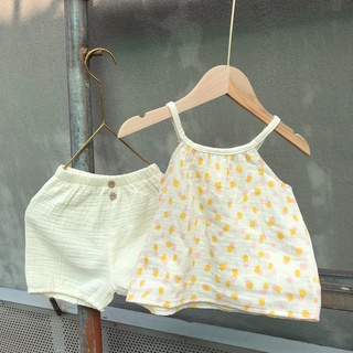 Bộ 2 dây vải xô muslin cho bé gái