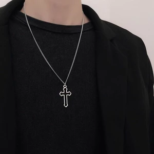 MỘT Hip Hop Trang Sức Thánh Giá Mặt Dây Chuyền Tôn Giáo Kitô Giáo Vòng Cổ Thời Trang Accessori