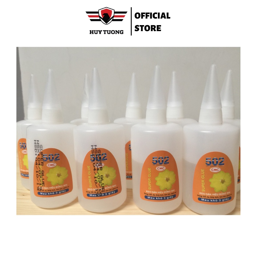 Ảnh Keo dán sắt 502 bông mai chuyên dụng dán gỗ, sắt đa năng - HUY TUONG 2