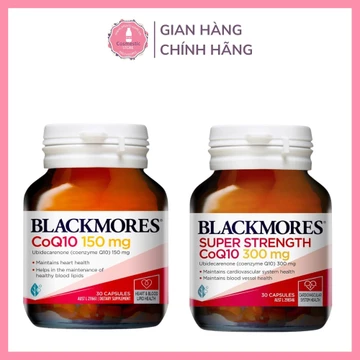 Viên Uống Blackmores CoQ10 150mg & 300mg Úc Hỗ Trợ Sức Khoẻ Tim Mạch Chống Lão Hóa