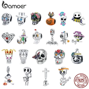 Hạt charm BAMOER bạc 925 thiết kế phong cách Halloween với nhiều kiểu tuỳ chọn SCC965