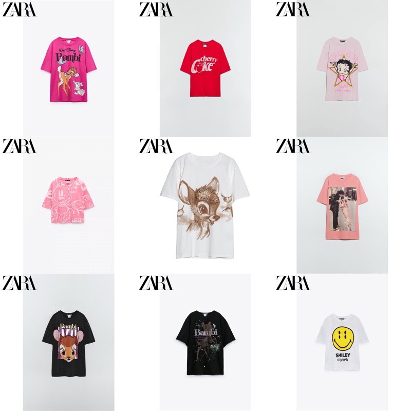 ZR] ÁO THUN ZARA IN HÌNH HÀNG XUẤT NHIỀU MẪU | Shopee Việt Nam