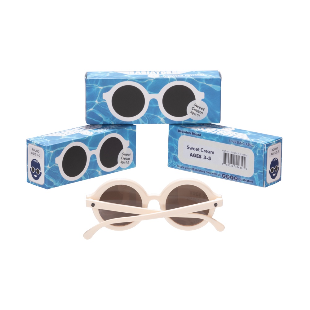 Ảnh Kính chống tia cực tím có tròng kính phân cực Babiators – Sweet Cream, cho bé 3-5 tuổi 1