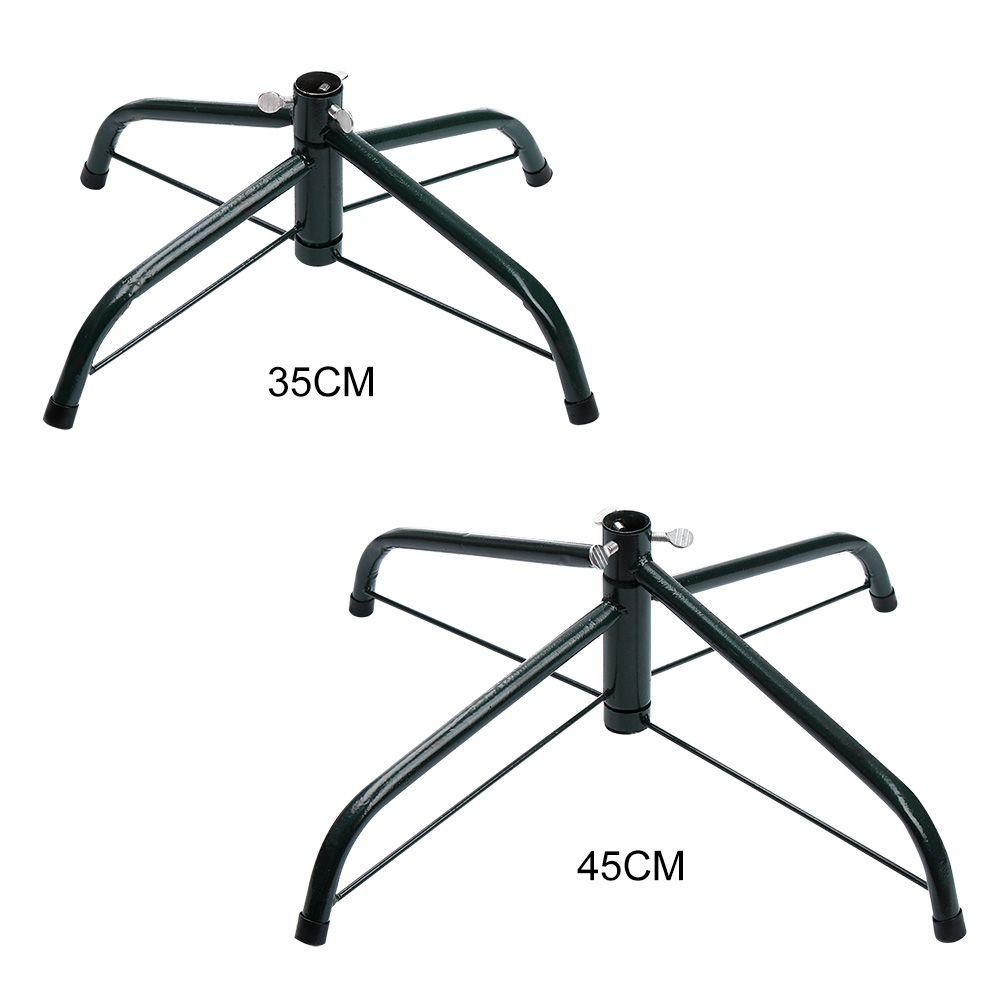 YOFFOR 6 / 8FT Giá đỡ cây thông Noel Hỗ trợ đế sắt có thể gập lại màu xanh lá cây