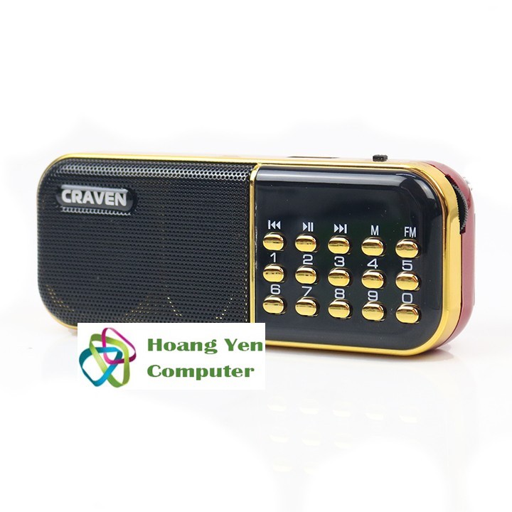 Loa Nghe Thẻ Nhớ, Đài FM CR25A Âm Thanh Cực Lớn - BH 6 Tháng - Hoàng Yến Computer
