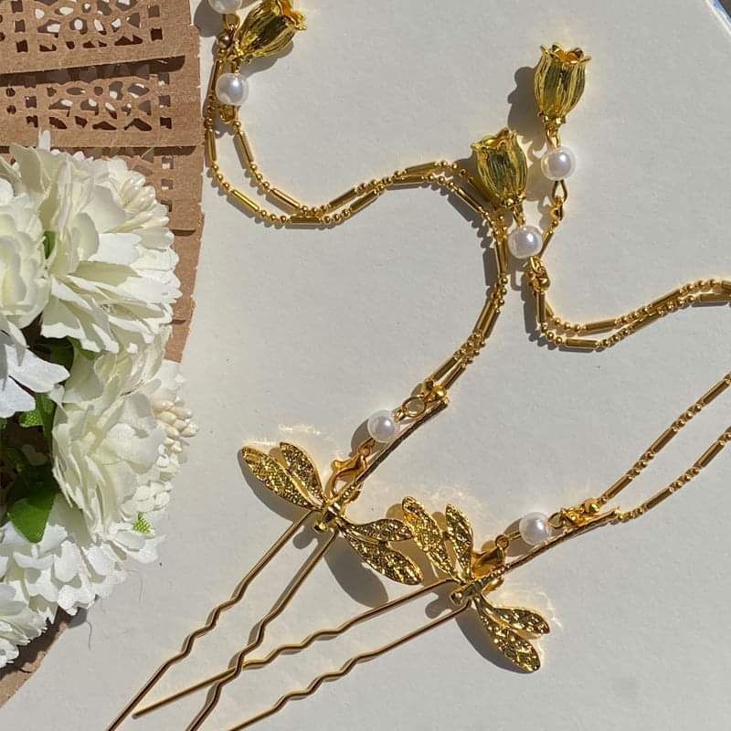 Trâm cài tóc cổ trang Trung quốc mẫu chuồn chuồn nhỏ xinh xắn, phụ kiện cài tóc cổ trang