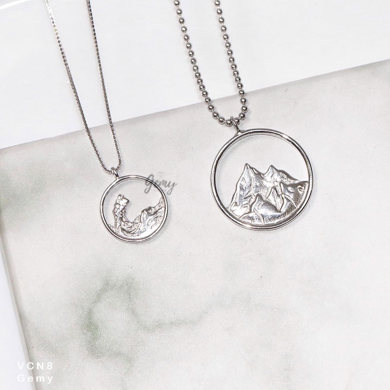 Vòng cổ đôi bạc 925 dây chuyền nam nữ Moutian 2 mẫu mới bạc 925 | GEMY SILVER VCN8