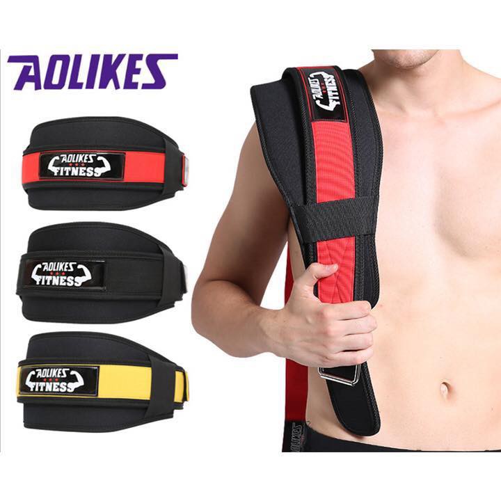 Đai Lưng Tập Gym, Nịt Lưng Mềm Gym Tập Thể Hình Gánh Tạ, Nịt Lưng Squat Chính Hãng Aolikes AL7983