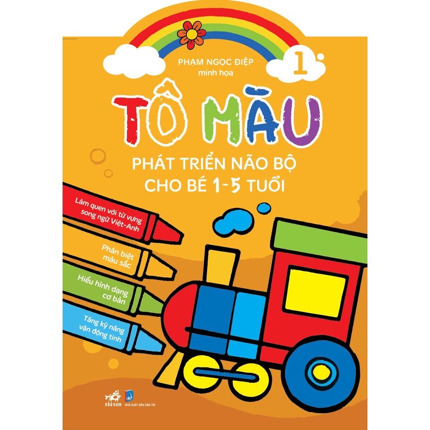 Sách - Bộ Tô màu phát triển não bộ cho bé 1-5 tuổi (10 cuốn lẻ)