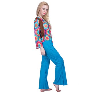 Bộ Đồ Hóa Trang Halloween Phong Cách Hippie Thập Niên 70 Dành Cho Nam Và Nữ