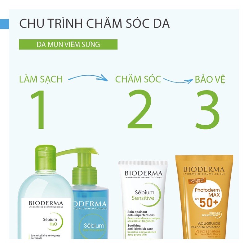 Ảnh Bioderma Kem Dưỡng Giảm Mụn Cho Da Mụn Bị Suy Yếu Và Nhạy Cảm Sebium Sensitive 30ml 1
