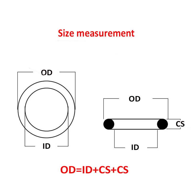 2-10pc CS 5mm VMQ silicone trắng o ring Gasket OD 16 ~ 150mm Vòng silicon cấp thực phẩm Vòng chữ o Vòng đệm vòng cao su