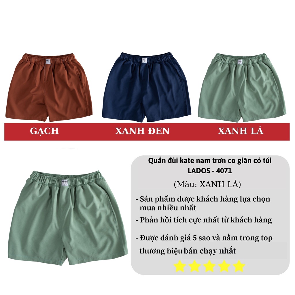 Mô tả Quần đùi kate nam form thoải mái LADOS - 24071 màu sắc tươi trẻ - 3