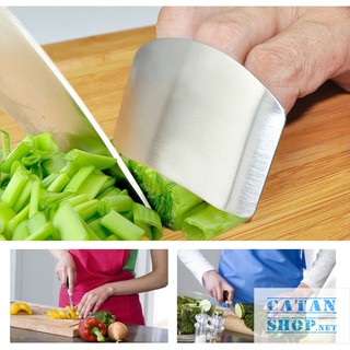 Tấm inox xỏ ngón bảo vệ ngón tay, chống đứt tay khi thái, cắt lát thực phẩm khi vào bếp GD377-BVngonInox