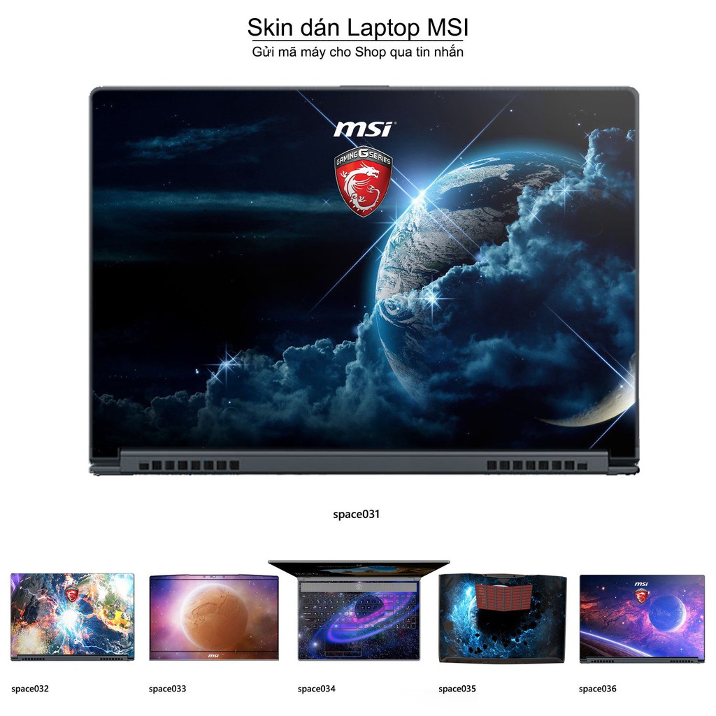 Skin dán Laptop MSI in hình không gian _nhiều mẫu 6 (inbox mã máy cho ...