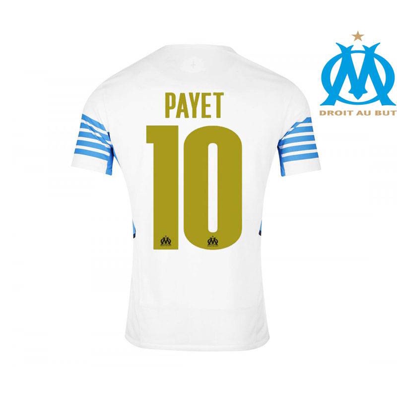 Áo thun bóng đá Marseille F.C. dành cho Alvaro Payet, đồng phục đội nhà với thiết kế thoải mái unisex