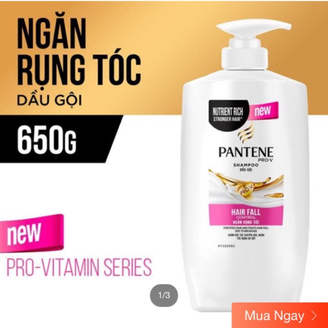 Dầu gội Pantene ngăn rụng tóc 650ml( mẫu mới )
