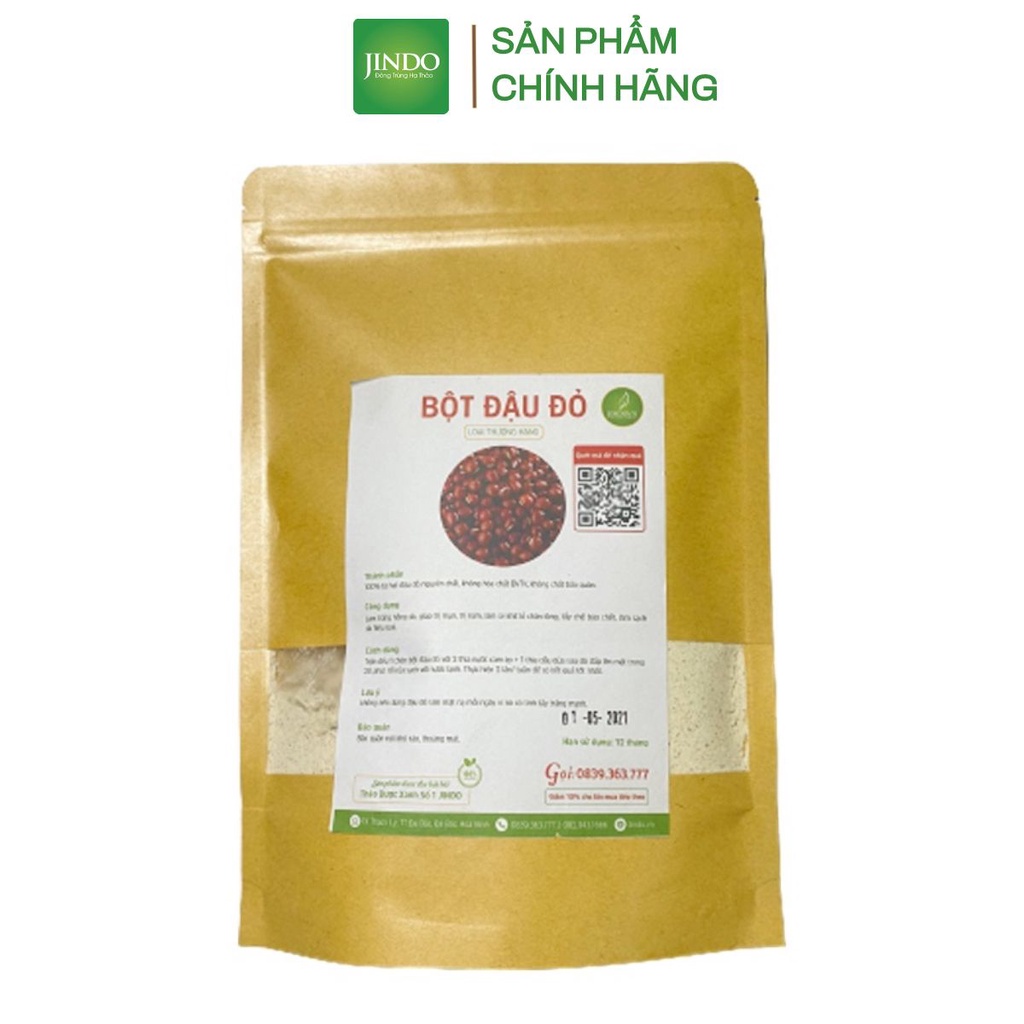 Bột đậu đỏ thượng hạng JINDO 1kg tác dụng hỗ trợ trắng da, mịn da cho phái đẹp