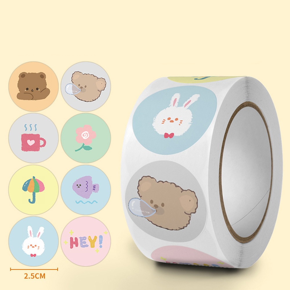 Cuộn 500 sticker dán kích thước 1 inch gói hàng quà tặng | Shopee Việt Nam
