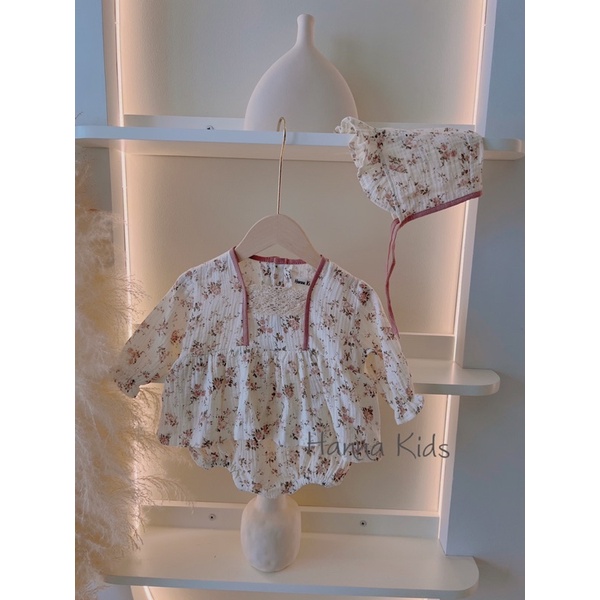 Váy Xô Muslin Cổ Ren Cao Cấp Cho Bé Gái 1-2 Tuổi