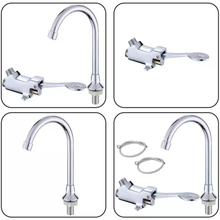 Công tắc điều khiển Van bàn đạp chân Vòi đồng bồn tắm vòi Vòi nước lạnh đơn