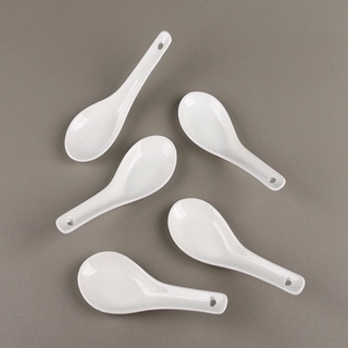 Combo 10 Muỗng ăn cơm, súp , cháo , yến độ dài 12.7cm chất liệu gốm sứ cao cấp